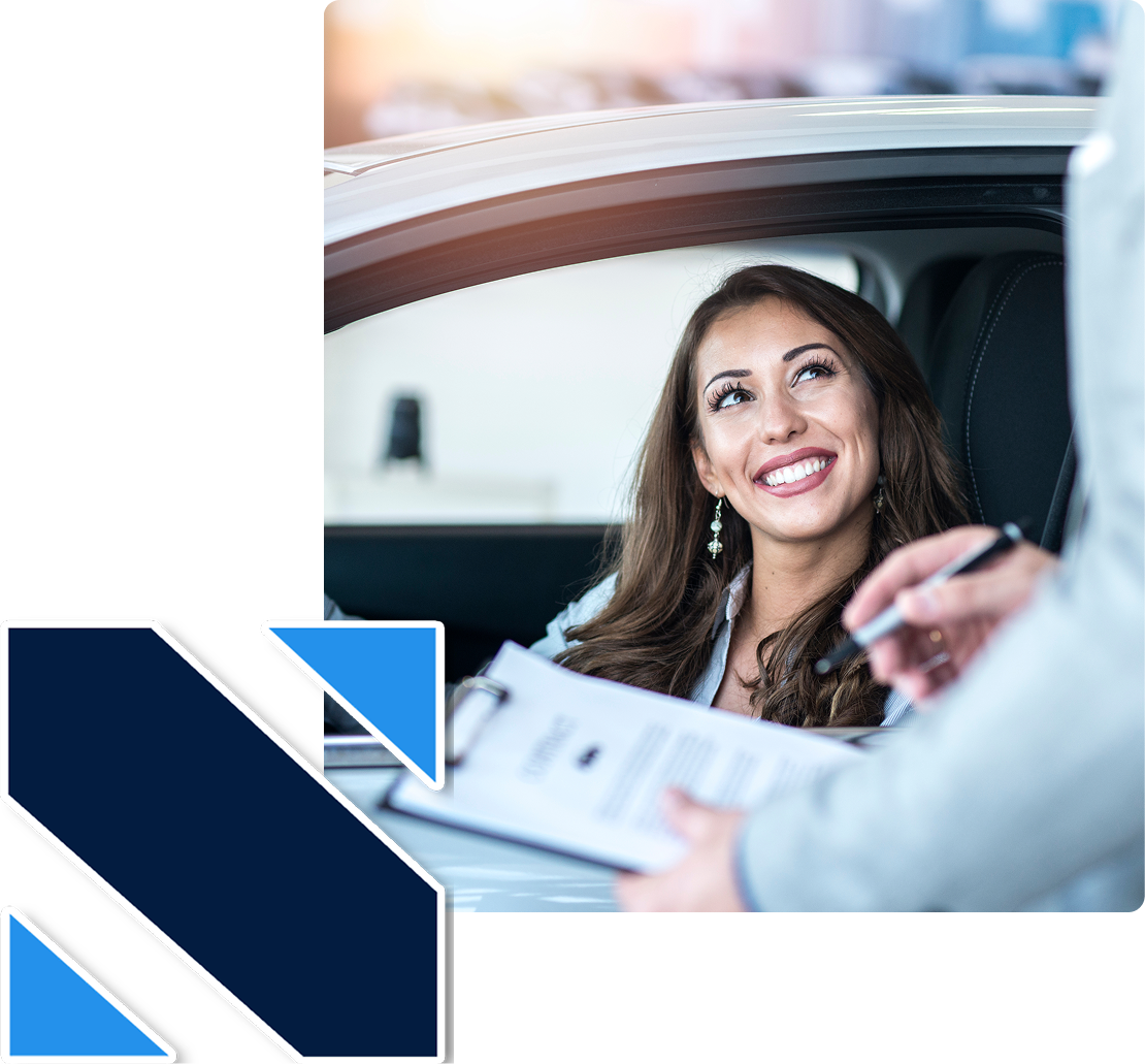 A Sakha Agencies agent reviewing an auto insurance policy with a Las Vegas customer.